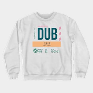 Dublin Airport Stylish Luggage Tag (DUB) Crewneck Sweatshirt